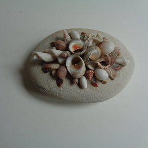 Vintage Antiguan Shell and Stone Decor